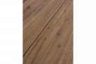Biały stół prostokątny 200x100 nogi antracyt aluminium blat teak OSLO