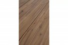 Biały stół prostokątny 160x90 nogi antracyt aluminium blat teak OSLO