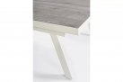 Aluminiowy biały stół na taras z blatem ceramicznym KRION 205-265