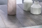 Aluminiowy biały stół na taras z blatem ceramicznym KRION 205-265