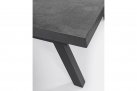 Aluminiowy ciemnoszary stół na taras z blatem ceramicznym KRION 205-265