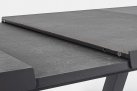 Aluminiowy ciemnoszary stół na taras z blatem ceramicznym KRION 205-265