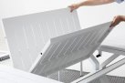 Biały rozsuwany stół na taras aluminiowy nogi krzyżowe KENTON 180-240 bizzotto