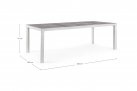 Aluminiowy stół na taras 220 cm biały blat ceramiczny MASON bizzotto