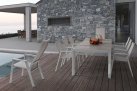 Aluminiowy stół na taras 220 cm biały blat ceramiczny MASON bizzotto