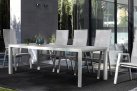 Aluminiowy stół na taras 220 cm biały blat ceramiczny MASON bizzotto