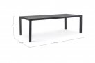 Aluminiowy stół na taras 220 cm ciemnoszary blat ceramiczny MASON bizzotto