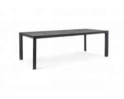Aluminiowy stół na taras 220 cm ciemnoszary blat ceramiczny MASON bizzotto