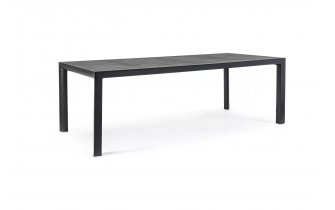 Aluminiowy stół na taras 220 cm ciemnoszary blat ceramiczny MASON bizzotto