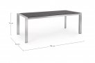 Stół ogrodowy aluminium satynowane 198x90 INEZ bizzotto