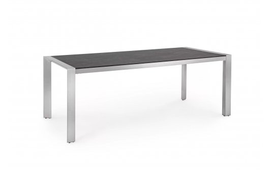 Stół ogrodowy aluminium satynowane 198x90 INEZ bizzotto Stół ogrodowy aluminium satynowane 198x90 INEZ bizzotto