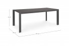 Stół aluminiowy na taras antracyt 197x90 ALEKSI bizzotto