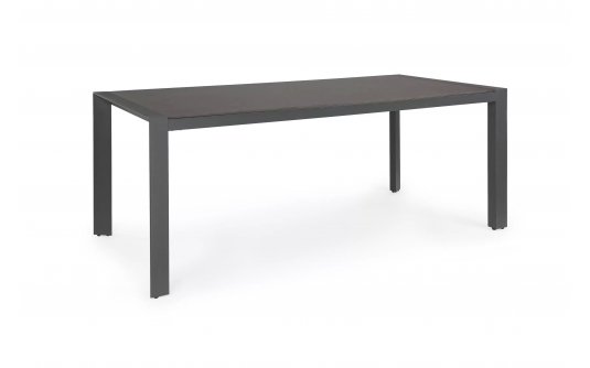Stół aluminiowy na taras antracyt 197x90 ALEKSI bizzotto