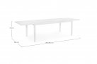 Biały aluminiowy stół ogrodowy rozkładany 200-300 cm EGIL bizzotto