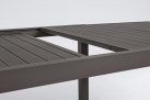 Rozsuwany kawowy aluminiowy stół ogrodowy HILDE 200-300 bizzotto