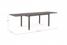 Kawowy stół ogrodowy rozsuwany 135-270 aluminiowy PELAGIUS bizzotto