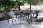 Okrągły stół aluminiowy o śr. 110 ciemnoszary VICTORIA bizzotto