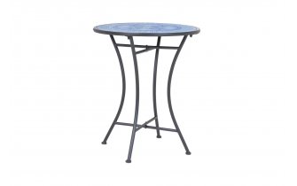 Okragły stolik śr. 60 cm z blatem niebieskim ceramicznym BISANZIO bizotyo