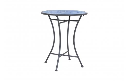 Okragły stolik śr. 60 cm z blatem niebieskim ceramicznym BISANZIO bizotyo Okragły stolik śr. 60 cm z blatem niebieskim ceramicznym BISANZIO bizotyo