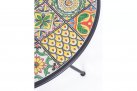 Okragły stolik śr. 60 cm z blatem wielokolorowym ceramicznym NAXOS bizotyo