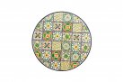 Okragły stolik śr. 60 cm z blatem wielokolorowym ceramicznym NAXOS bizotyo