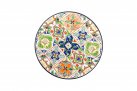 Okragły stolik śr. 60 cm z blatem wielokolorowym ceramicznym PALOMA bizotyo