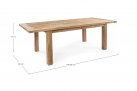 Rozkładany stół z drewna teak recykling 180-250 BOUNTY bizzotto