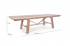 Rozkładany stół ogrodowy teak premium 220-300 MARYLAND bizzotto