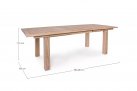 Rozkładany stół ogrodowy na taras teak premium MARYLAND 140-240 bizzotto