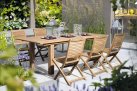 Rozkładany stół ogrodowy na taras teak premium MARYLAND 140-240 bizzotto