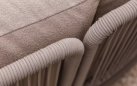 Nieduży narożnik ogrodowy aluminiowy z wygodnymi poduszkami liną rope taupe alpes