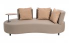 Ekskluzywny zestaw ogrodowy CALIDAD elegancka sofa, fotel i hocker z poduszkami Sunbrella