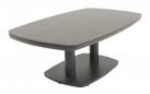 Stolik ogrodowy grafitowy z kamiennym blatem 135x83x51/72 cm  