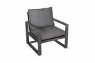 Aluminiowy fotel ogrodowy ciemnoszare aluminium PINA COLADA