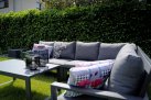 Aluminiowy narożnik ogrodowy ciemnoszare aluminium PINA COLADA