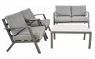 Meble wypoczynkowe ogrodowe na taras aluminiowe antracyt MARAH