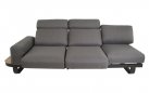 ZANZIBAR Zestaw wypoczynkowy ogrodowy narożny 5‑osobowy, aluminium antracyt, poduszki szare, 2 stoli