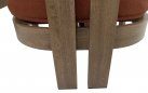 MYLO Zestaw wypoczynkowy ogrodowy z sofą, 2 fotelami i stolikiem, aluminium woodlook, poduszki kolor ceglany