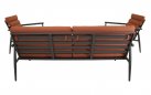 Czerwony HARPER zestaw wypoczynkowy ogrodowy sofa 2‑osobowa, 2 fotele, stolik, aluminium 