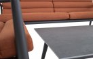 Czerwony HARPER zestaw wypoczynkowy ogrodowy sofa 2‑osobowa, 2 fotele, stolik, aluminium 