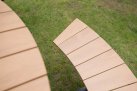 Okrągły zestaw piknikowy aluminiowy kompozyt teak AREZZO