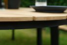 Okrągły zestaw piknikowy aluminiowy kompozyt teak AREZZO