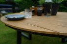 Okrągły zestaw piknikowy aluminiowy kompozyt teak AREZZO