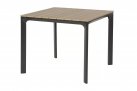 Kwadratowy stół ogrodowy aluminium antracyt blat kompozyt teak AREZZO 90x90