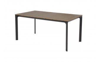 Stół ogrodowy aluminiowy z blatem kompozyto a la teak 160x90 AREZZO
