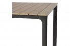 Prostokątny stół ogrodowy aluminiowy antracyt blat kompozyt teak 200x90 AREZZO