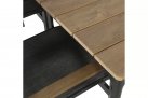 Prostokątny stół ogrodowy aluminiowy antracyt blat kompozyt teak 200x90 AREZZO
