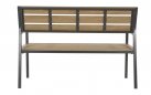 Ławka 120 cm aluminium antracyt siedziska kompozyt AREZZO