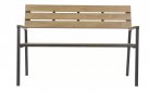 Ławka 120 cm aluminium antracyt siedziska kompozyt AREZZO