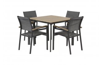 Zestaw obiadowy dla 4 osób aluminium kompozyt i tekstylina AREZZO 90x90